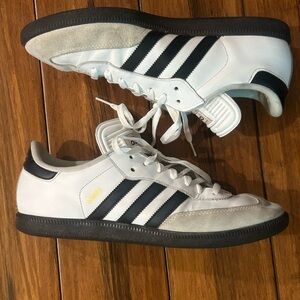 Adidas Samba White with Black Stripes